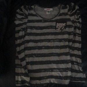 Long Sleeve Top w/ embellished pocket